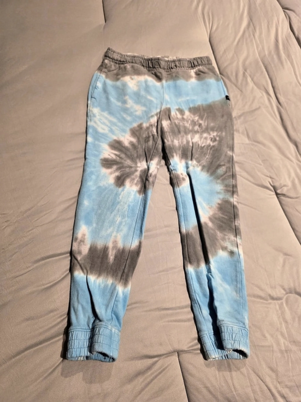 Tie-Dye Jogger Pants in Blue & Gray